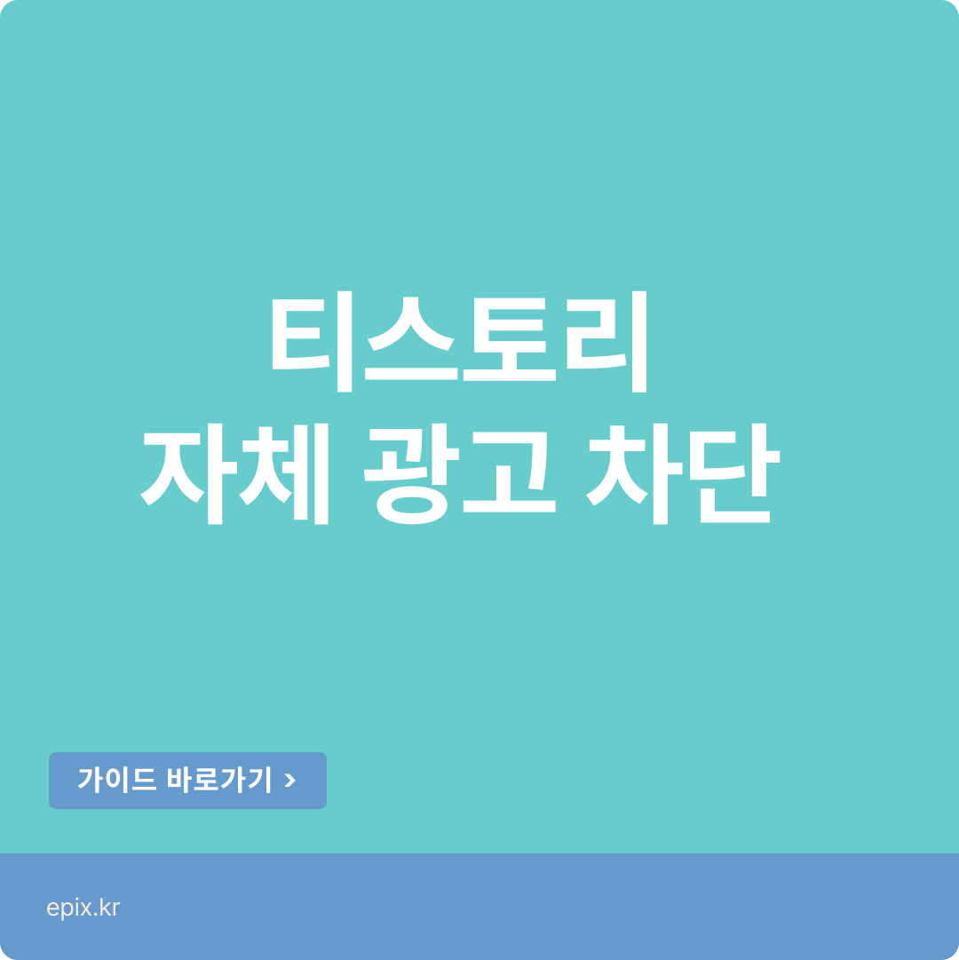 티스토리 자체 광고 차단 방법?
